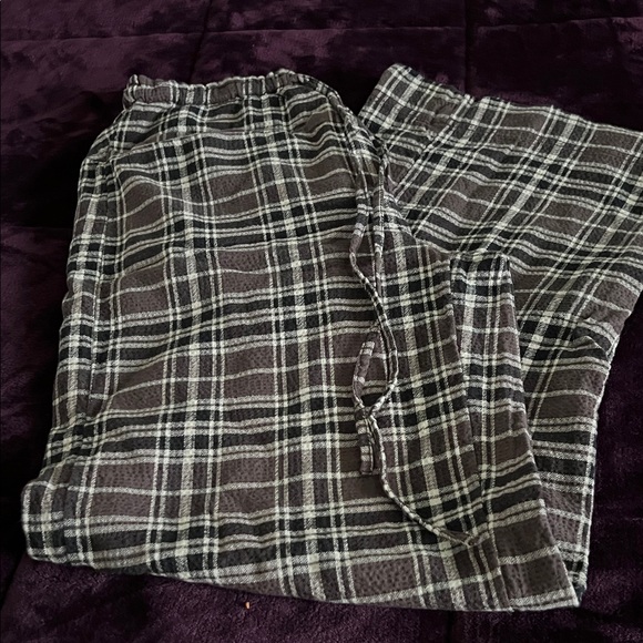 Free People Black Plaid Wide Leg Pants - Picture 4 of 4